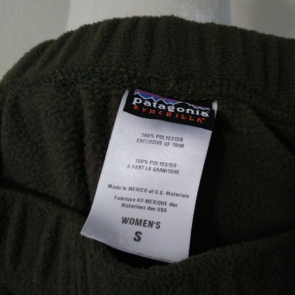 PATAGONIA GREEN FLEECE 2 PIECE OUTFIT WOMENS XS - Picture 3 of 6